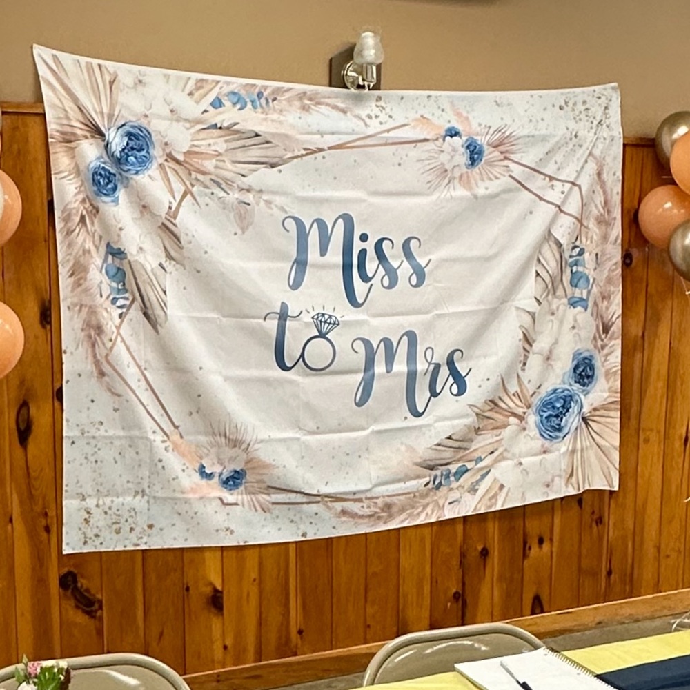 Miss to Mrs 7x5 Backdrop for Bridal Shower